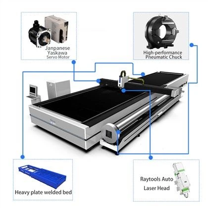 Metal Cutting Laser Machine 2000w 3kw